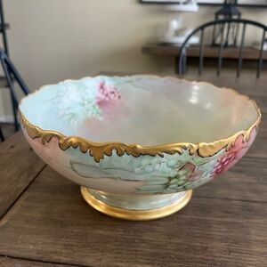 Authentic Limoges Elegant Gold Trimmed Bowl